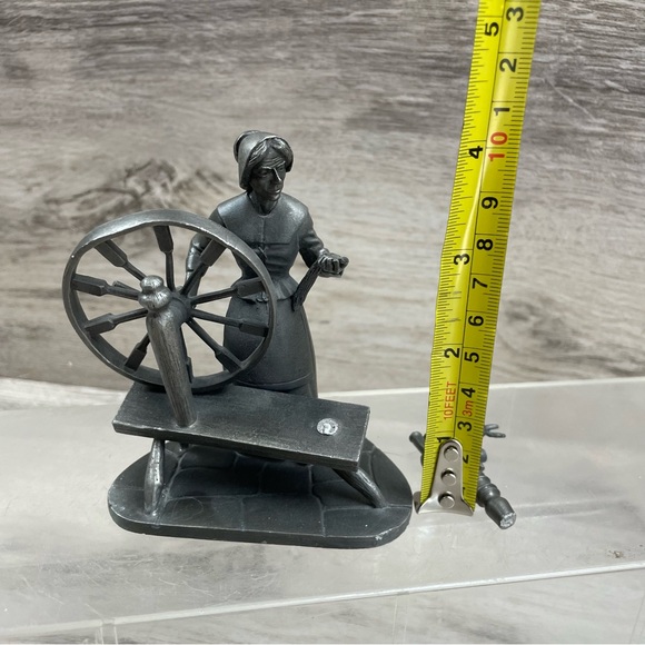 THE SPINNER - PEOPLE OF COLONIAL AMERICA VINTAGE FRANKLIN MINT PEWTER FIGURE - Picture 7 of 7